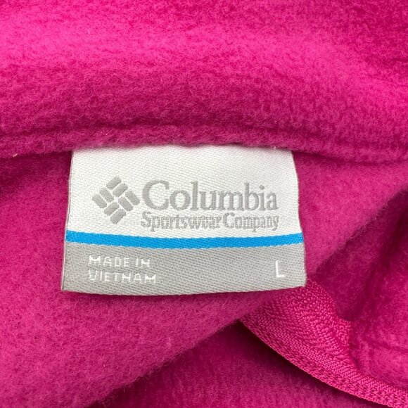 Columbia Fleece Jacket Womens L Purple Pizzazz Full Zip Warm Polyester Soft Cozy - Picture 9 of 12
